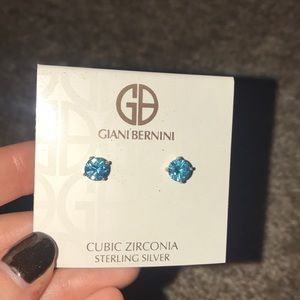 Giani Bernini blue stud earrings